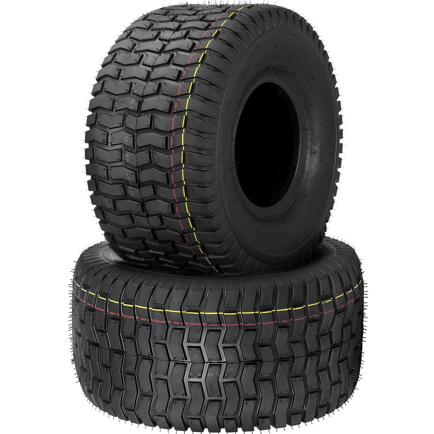 20x10.00-8 Lawn Mower Tubeless Tire, 20x10-8 for Tractor Riding Lawnmowers, 4 Ply, Turf-V Pattern(2 Pack)