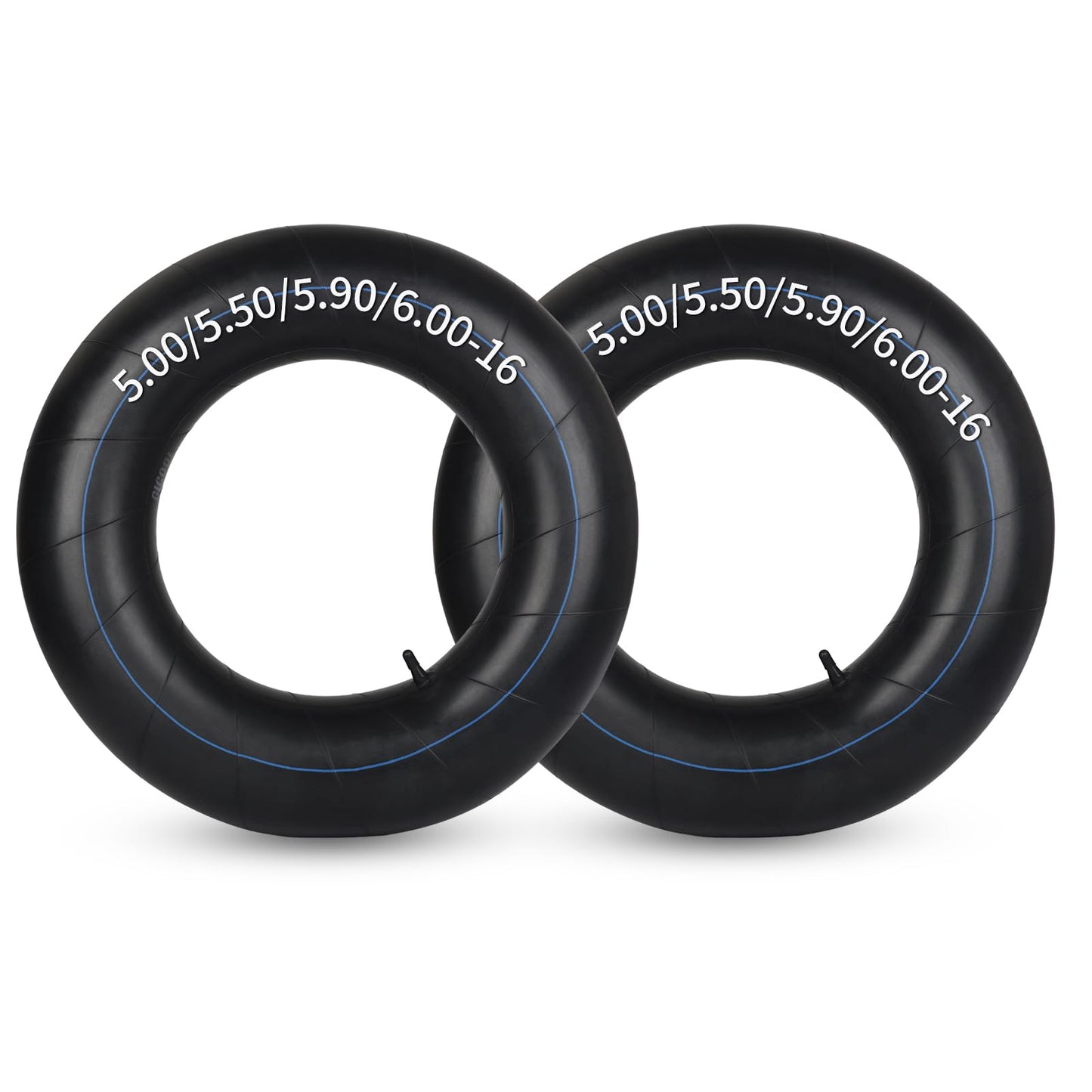 5.00/5.50/5.90/6.00-16 Butyl Inner Tubes, 2 Pack with TR15 Valve Stem, Heavy-Duty Tractor Inner Tubes, Replacement Tubes for Agriculture Farm Implement Farm Tractor Trailer