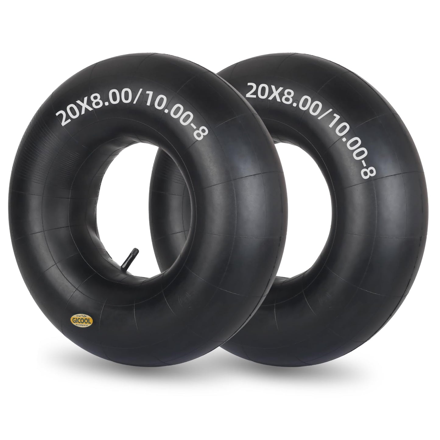 20x8.00-8, 20x10.00-8 Inner Tubes, 2 Pack with TR-13 Valve Stem, Heavy-Duty Replacement Tubes for Lawn Mowers, Tractors, Riding Mowers, Golf Carts, Scooters, Go Karts, Wagons, Garden Trailers