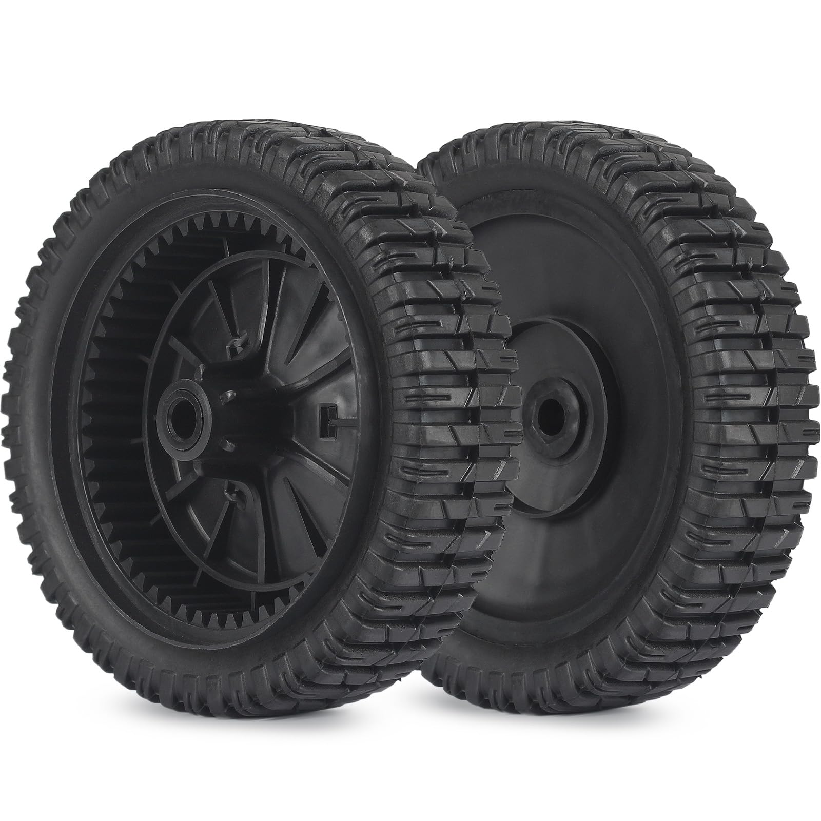 180775 180773 72-077 Front Wheels, 8 Inch Wheels Fit for Craftsman AYP MTD Lawn Mower, Black, Pack of 2