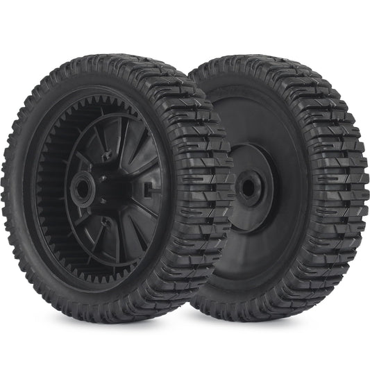 180775 180773 72-077 Front Wheels, 8 Inch Wheels Fit for Craftsman AYP MTD Lawn Mower, Black, Pack of 2