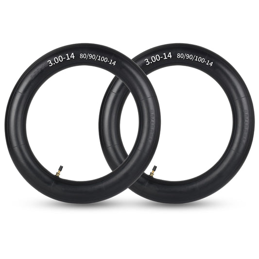 3.00-14” Dirt Bike Inner Tubes, 2 Pack with TR4 Valve Stem, 90/100-14" Heavy-Duty Inner Tubes, Replacement Tubes for 110cc 125cc 140cc 150cc 160cc Dirt Bikes Pit Bikes