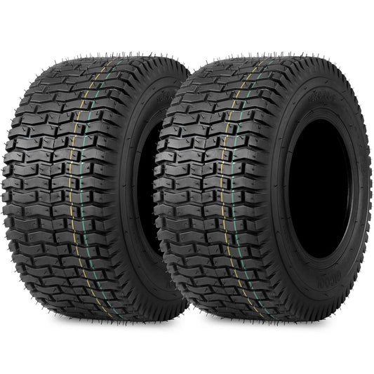 16x6.50-8 Lawnmower Tubeless Tire, 16x6.5-8 for Tractor Riding Lawn Mowers, 4 Ply, Turf-V Pattern(2 Pack)