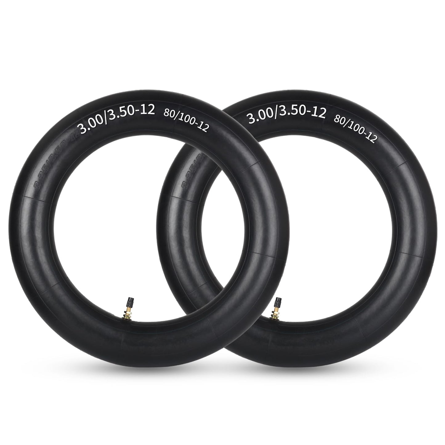 3.00/3.50-12" Dirt Bike Inner Tubes, 2 Pack with TR4 Valve Stem, 80/100-12" Heavy-Duty Inner Tubes, Replacement Tubes for Honda CRF50/70, Yamaha TTR 90/100, Suzuki DRZ110, Kawasaki KX65/110