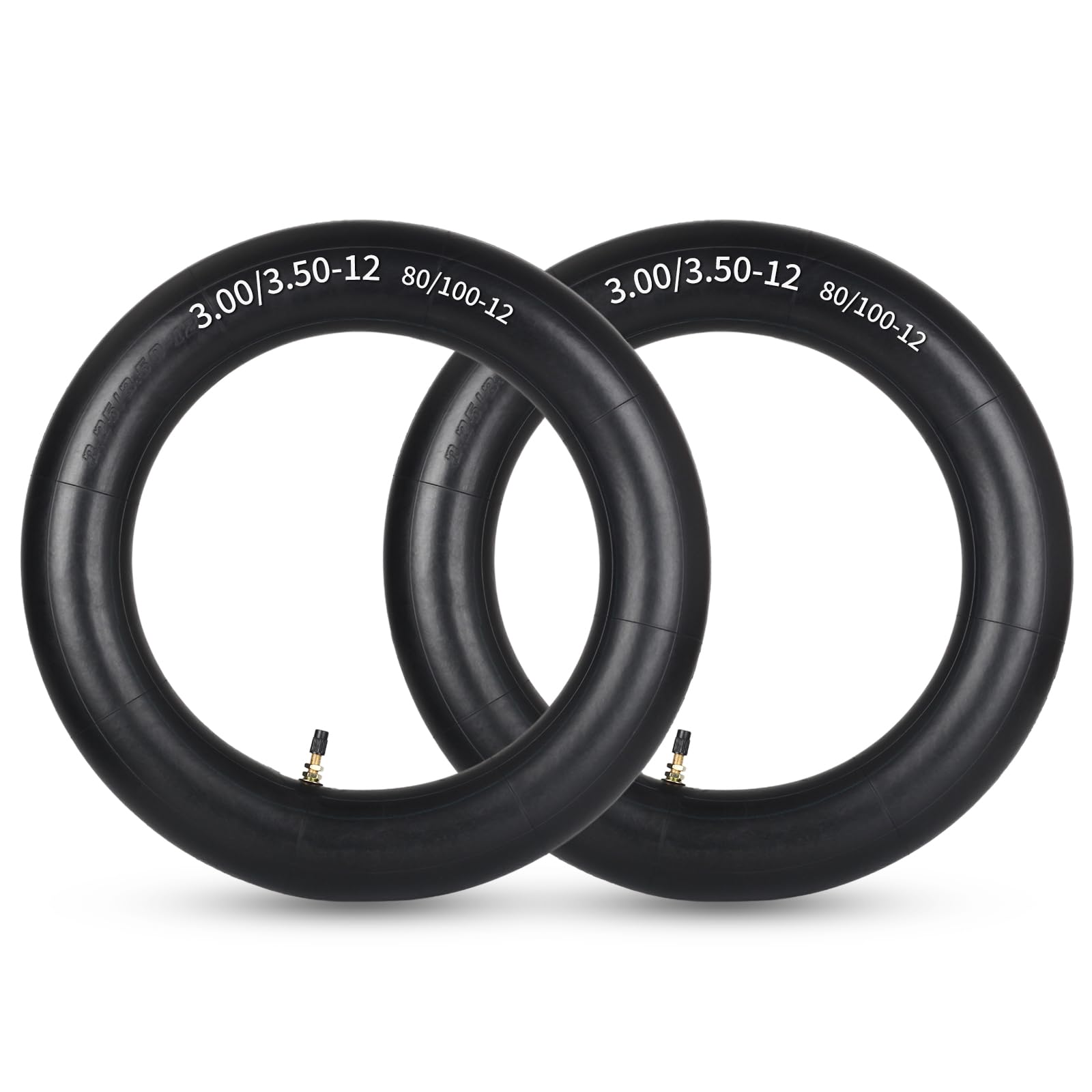 3.00/3.50-12" Dirt Bike Inner Tubes, 2 Pack with TR4 Valve Stem, 80/100-12" Heavy-Duty Inner Tubes, Replacement Tubes for Honda CRF50/70, Yamaha TTR 90/100, Suzuki DRZ110, Kawasaki KX65/110