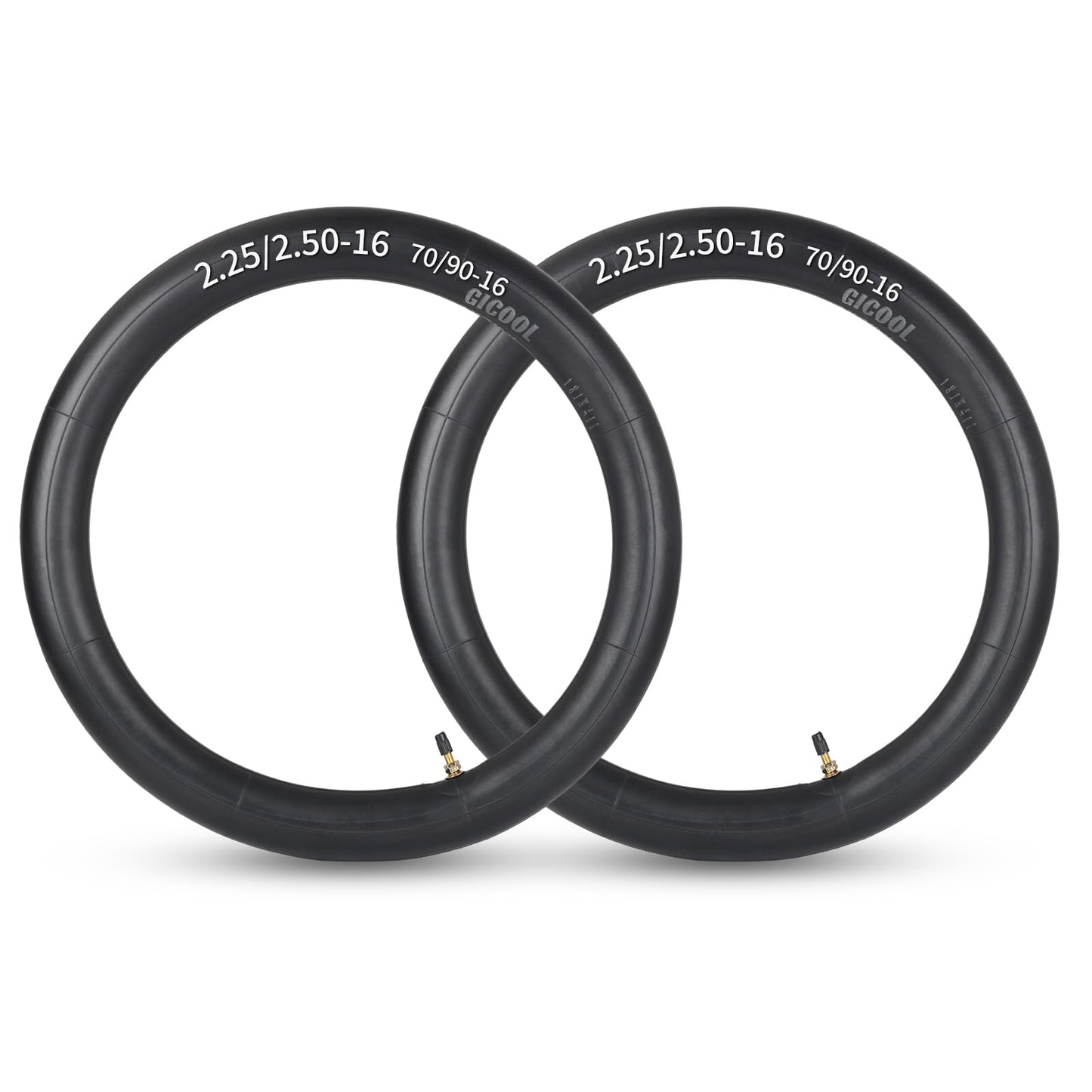 2.25/2.50-16” Dirt Bike Tubes (70/90-16), 2 Pack with TR4 Valve Stem, 16" Heavy-Duty Inner Tubes, Replacement Tubes for Off-road Motorcycle, Mini Bike, Dirt Bike, Pit Bike and More