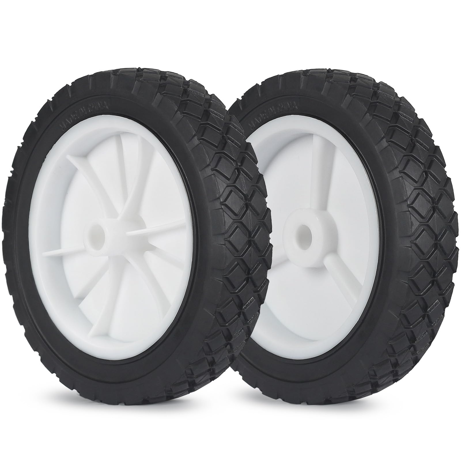 7 Inch Wheels for Oregon 72-107 Hand Trucks, Replacement Wheels Fit for Lawn Mower Wagon Utility Cart, Pack of 2