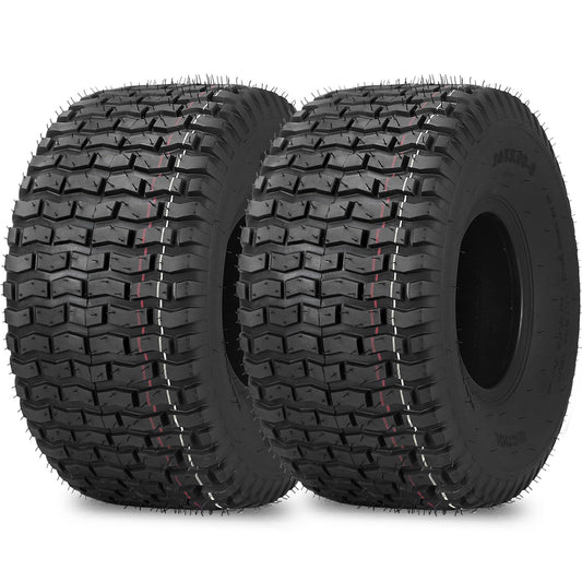 20x8.00-8 Lawnmower Tire, 20x8-8 Tractor Turf tire, 20 x 8.00-8 nhs, 4 Ply Tubeless Tire, Turf V Pattern, 2 Pack