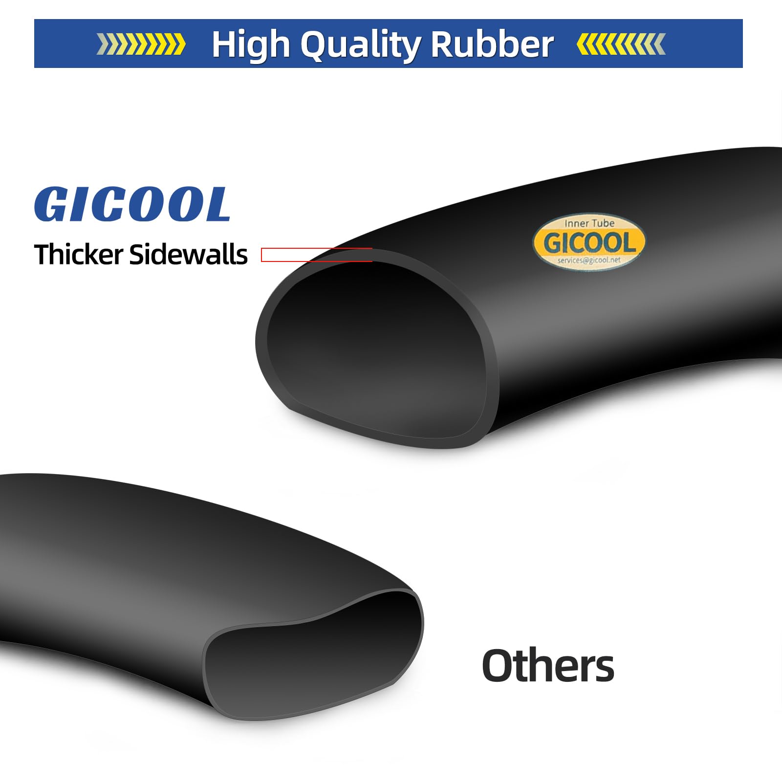 13x5.00-6 Inner Tube, 2 Pack with TR-87 Valve Stem, Heavy Duty, Universal Fit for Razor Dirt Quad Lawn Mowers, ATVs, Yard Tractor, Snow Blower