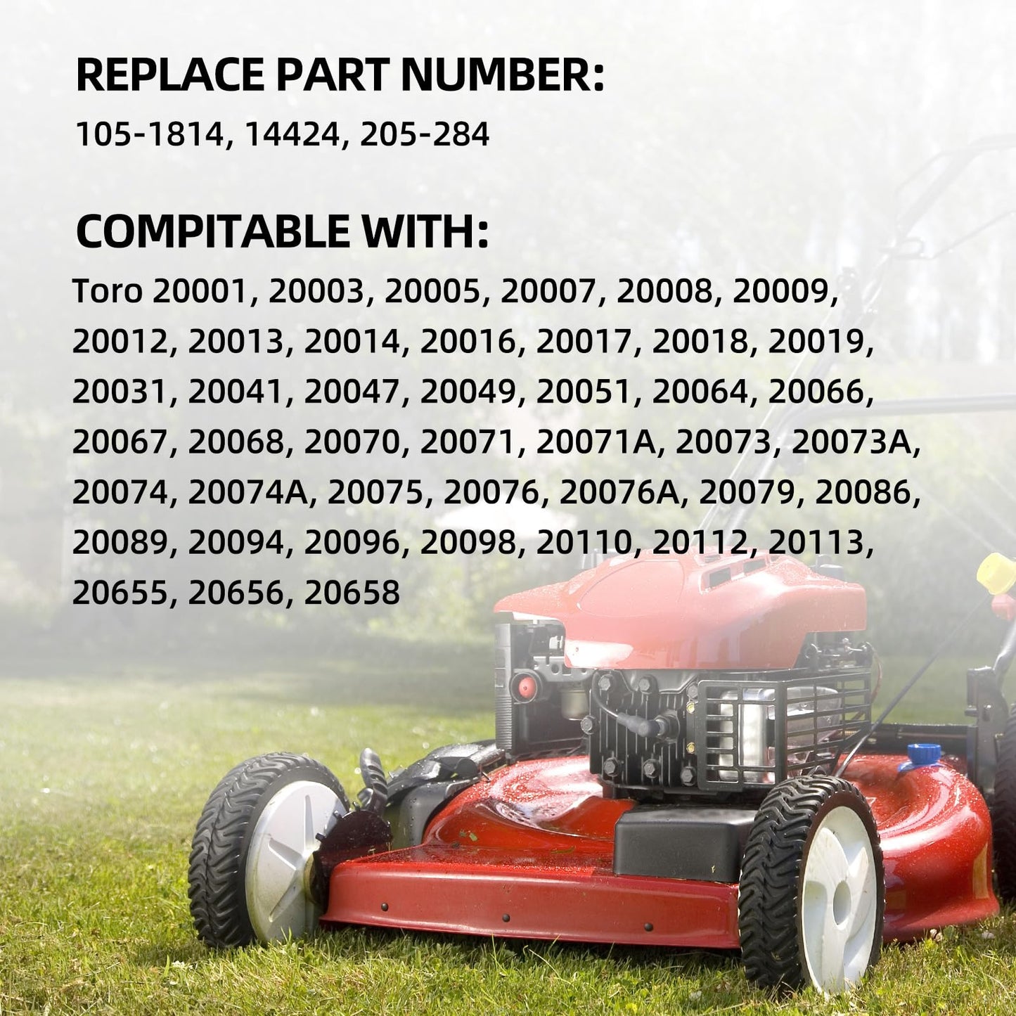 105-1814 14424 205-284 Front Drive Wheels, 8 Inch Wheels Fit for Toro Lawn Mower, Pack of 2