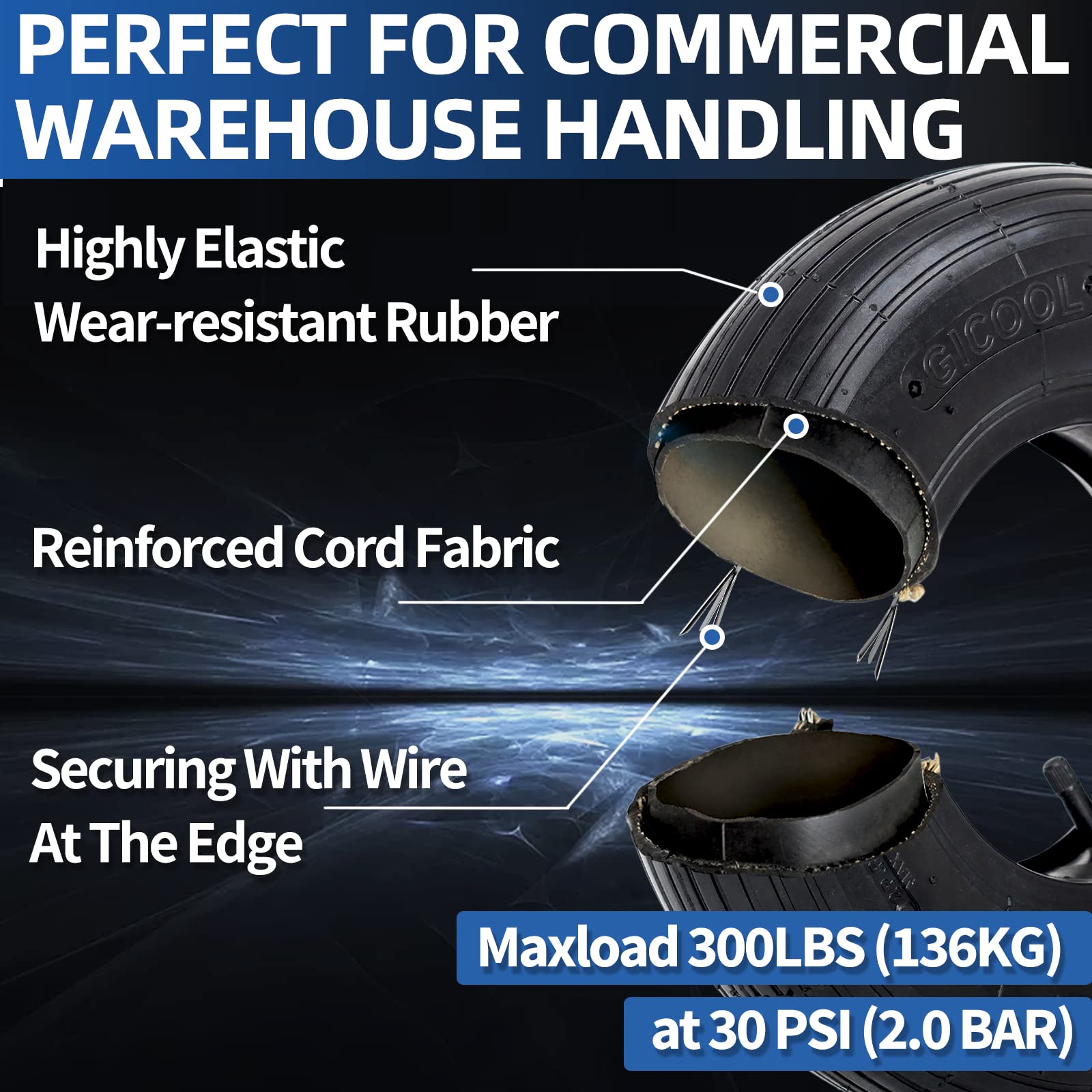 4.00-6 Tire and Wheel, 13" Wheelbarrow Pneumatic Tire, 5/8" & 3/4" Bearings, 1.75-6" Centered Hub,Sealed Bearings for Wheelbarrows Trolley Dolly Garden Wagon Cart Wheel Replacement 1 Pack