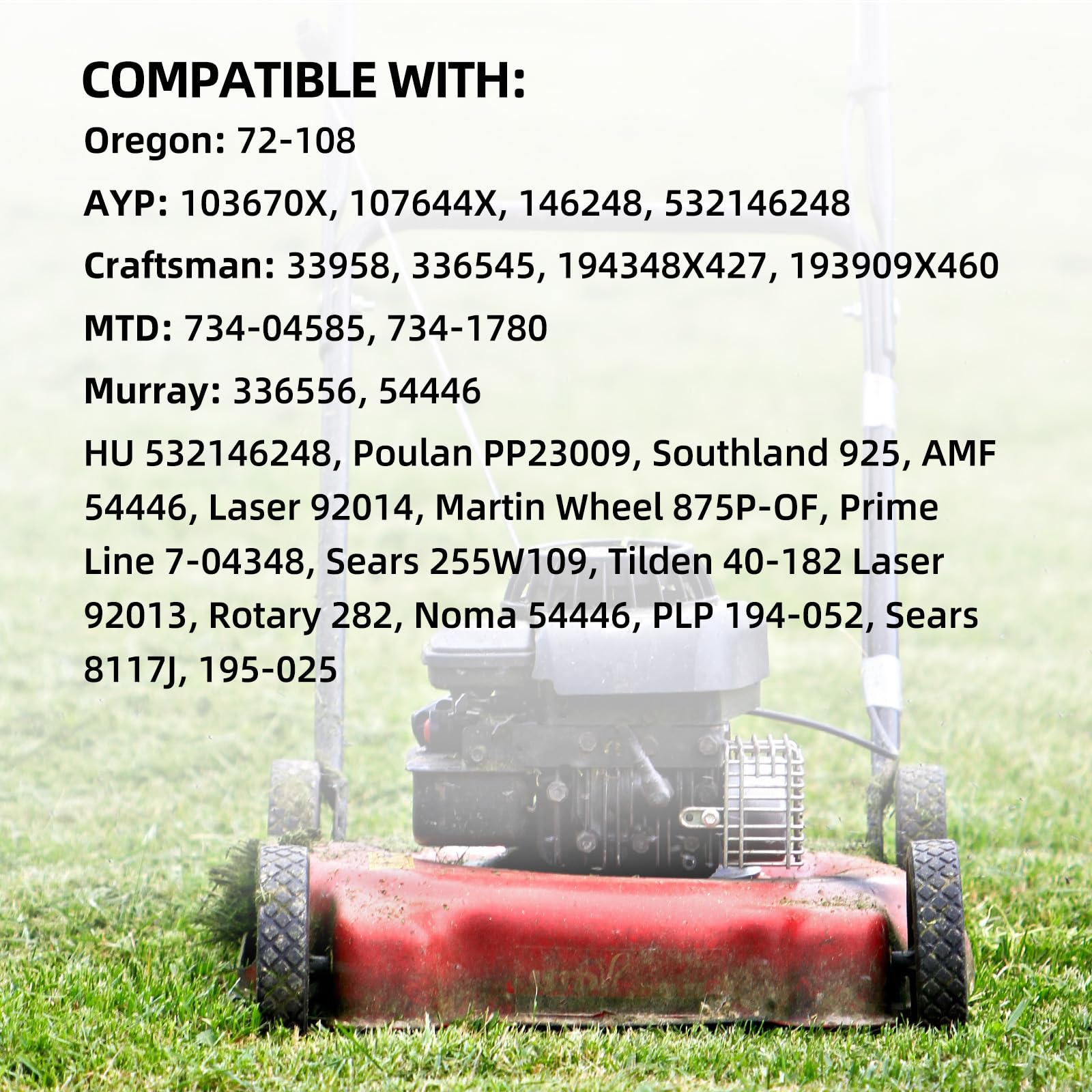 72-108 Replacement Wheels for Oregon, 8 Inch Wheels Fit for Radio Flyer Wagon BBQ Grill Craftsman AYP MTD Lawn Mower, Pack of 2