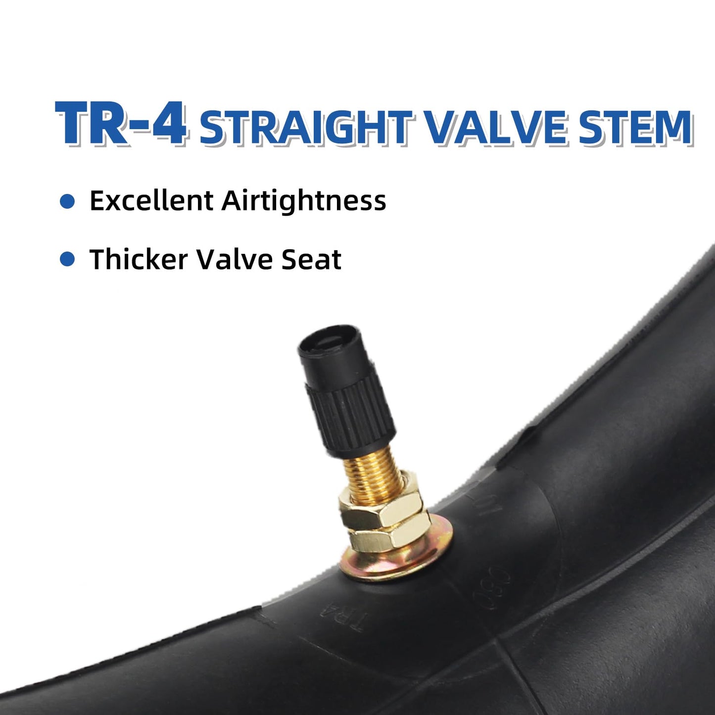 3.00/3.50-12" Dirt Bike Inner Tubes, 2 Pack with TR4 Valve Stem, 80/100-12" Heavy-Duty Inner Tubes, Replacement Tubes for Honda CRF50/70, Yamaha TTR 90/100, Suzuki DRZ110, Kawasaki KX65/110