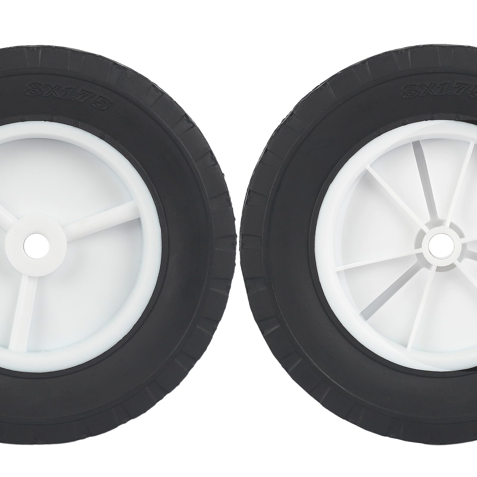 72-108 Replacement Wheels for Oregon, 8 Inch Wheels Fit for Radio Flyer Wagon BBQ Grill Craftsman AYP MTD Lawn Mower, Pack of 2