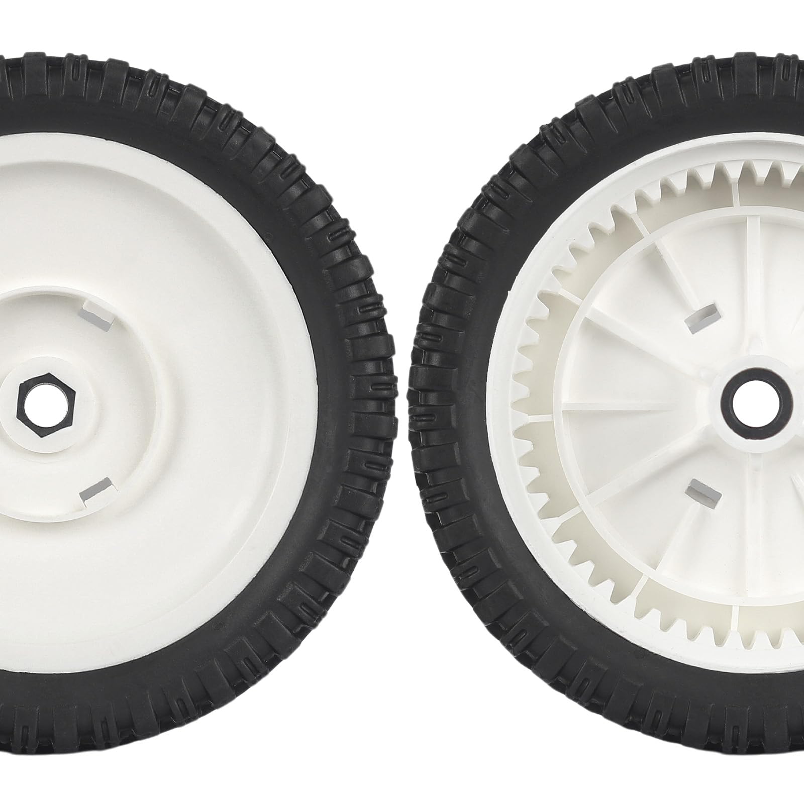 180775 180773 72-077 Replacement Front Wheels, 8 Inch Wheels for Craftsman AYP MTD Lawn Mower, White, Pack of 2