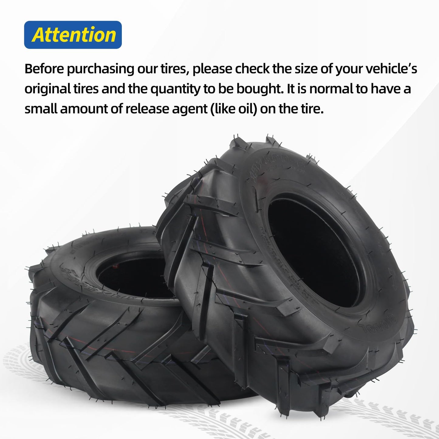 13x5.00-6 Tubeless Tiller Tractor Tire, 13x5-6 for Agriculture Farm Tractor Lawnmower Tire, 2 Ply, Super Lug Pattern(2 Pack)