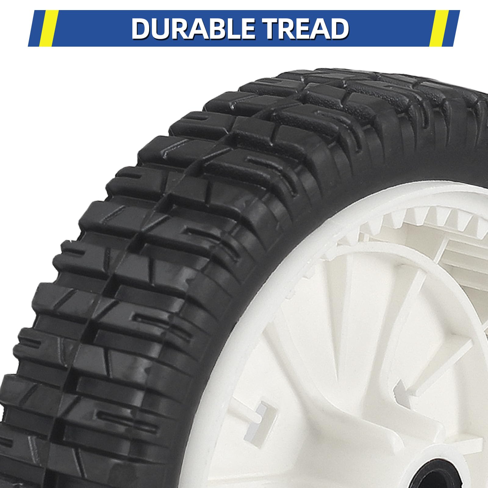 180775 180773 72-077 Replacement Front Wheels, 8 Inch Wheels for Craftsman AYP MTD Lawn Mower, White, Pack of 2