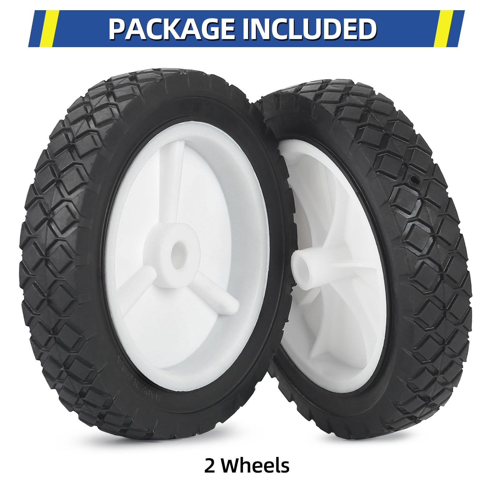 7 Inch Wheels for Oregon 72-107 Hand Trucks, Replacement Wheels Fit for Lawn Mower Wagon Utility Cart, Pack of 2