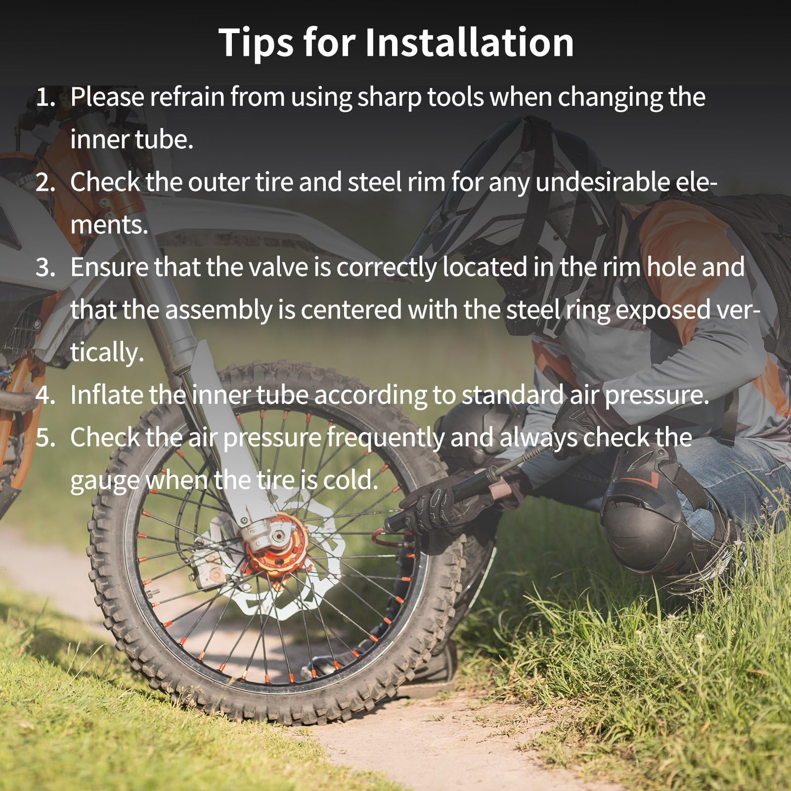 2.25/2.50-16” Dirt Bike Tubes (70/90-16), 2 Pack with TR4 Valve Stem, 16" Heavy-Duty Inner Tubes, Replacement Tubes for Off-road Motorcycle, Mini Bike, Dirt Bike, Pit Bike and More