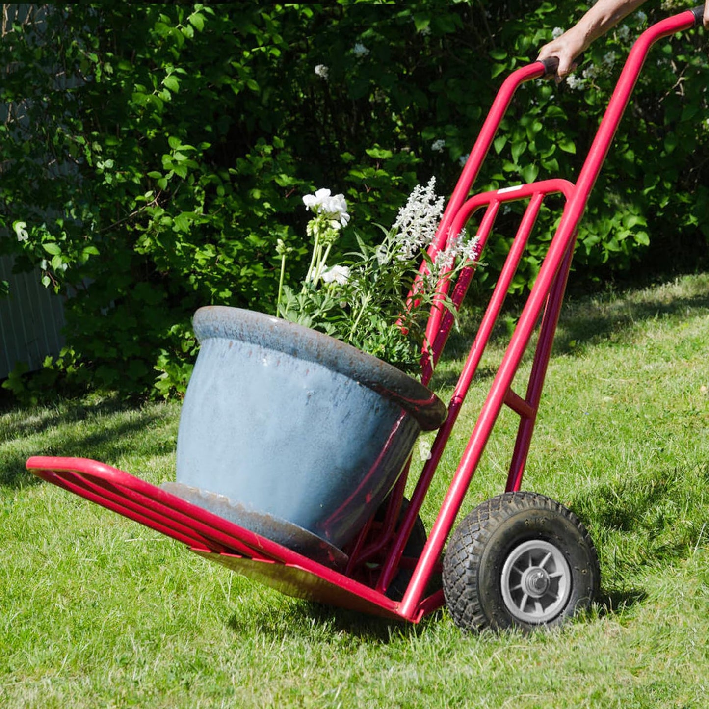 10x3.00-4 Flat Free Tire, 10" Heavy Duty Replacement Tire and Wheel Assemblies, Compatible Cosco Hand Trucks and Trolley Carts, 5/8" Axle Bore Hole, 2.2" Offset Hub, 2 (Pack)