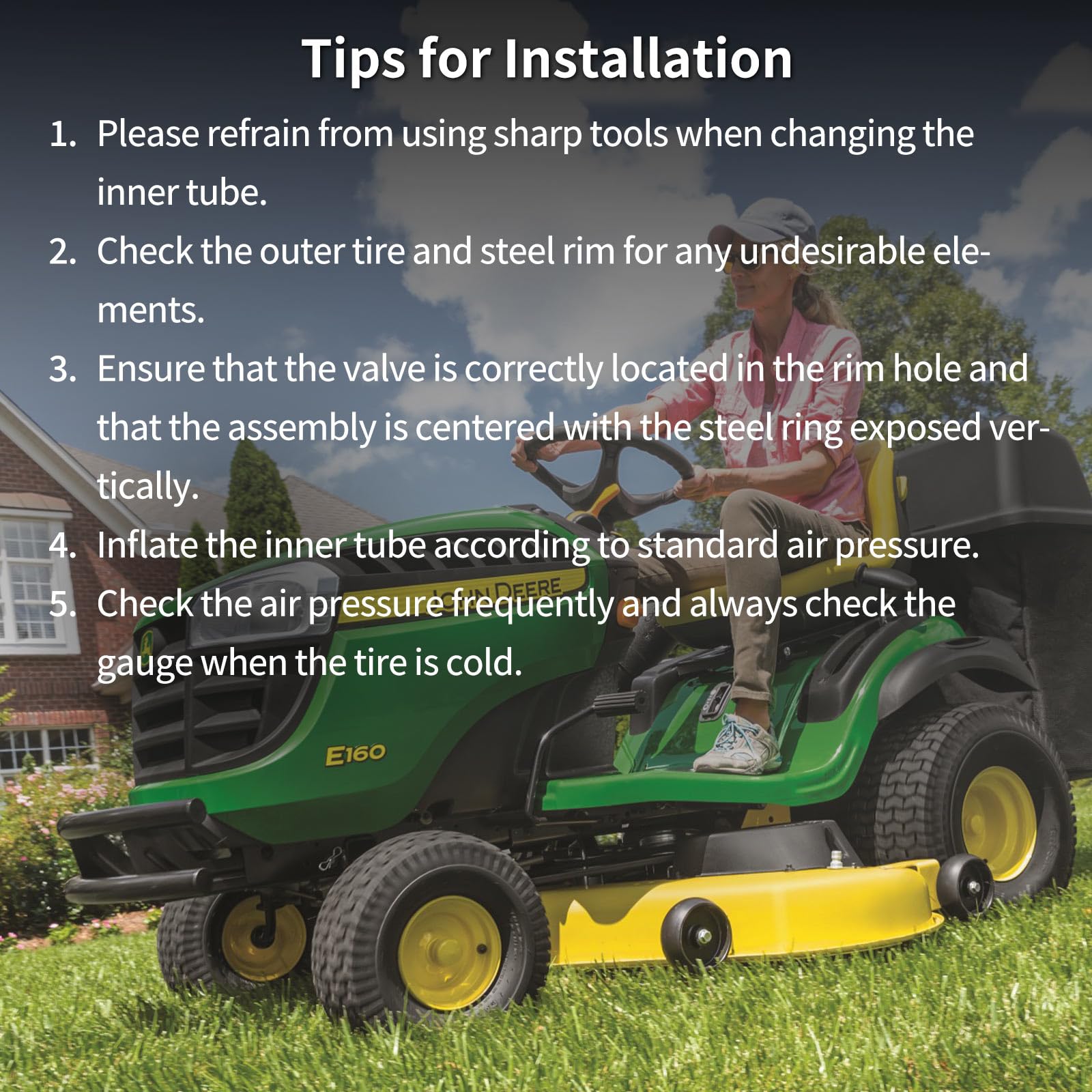 23x8.5-12 Butyl Inner Tubes, 2 Pack with TR13 Valve Stem, Heavy-Duty Inner Tubes, Replacement Tubes for John Deere Garden Tractor, Lawn Tractor, Riding Mower, MTD Rider