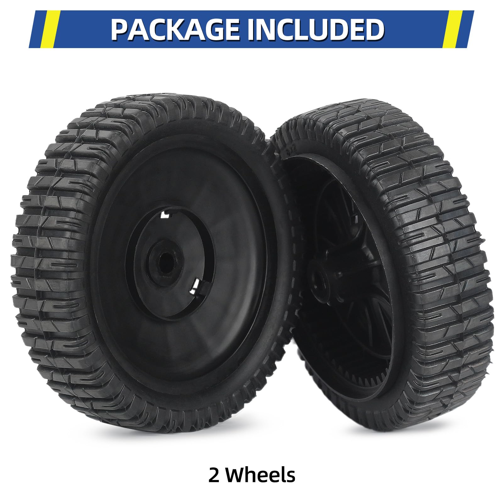 180775 180773 72-077 Front Wheels, 8 Inch Wheels Fit for Craftsman AYP MTD Lawn Mower, Black, Pack of 2