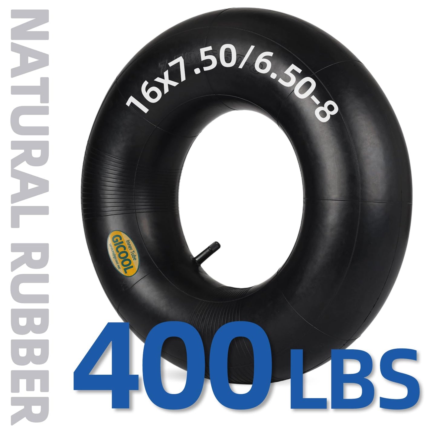16x6.50-8, 16x7.50-8 Inner Tube, 2 Pack with TR-13 Valve Stem, Heavy Duty, for Mower Tractor Golf Cart Garden Trailer and More