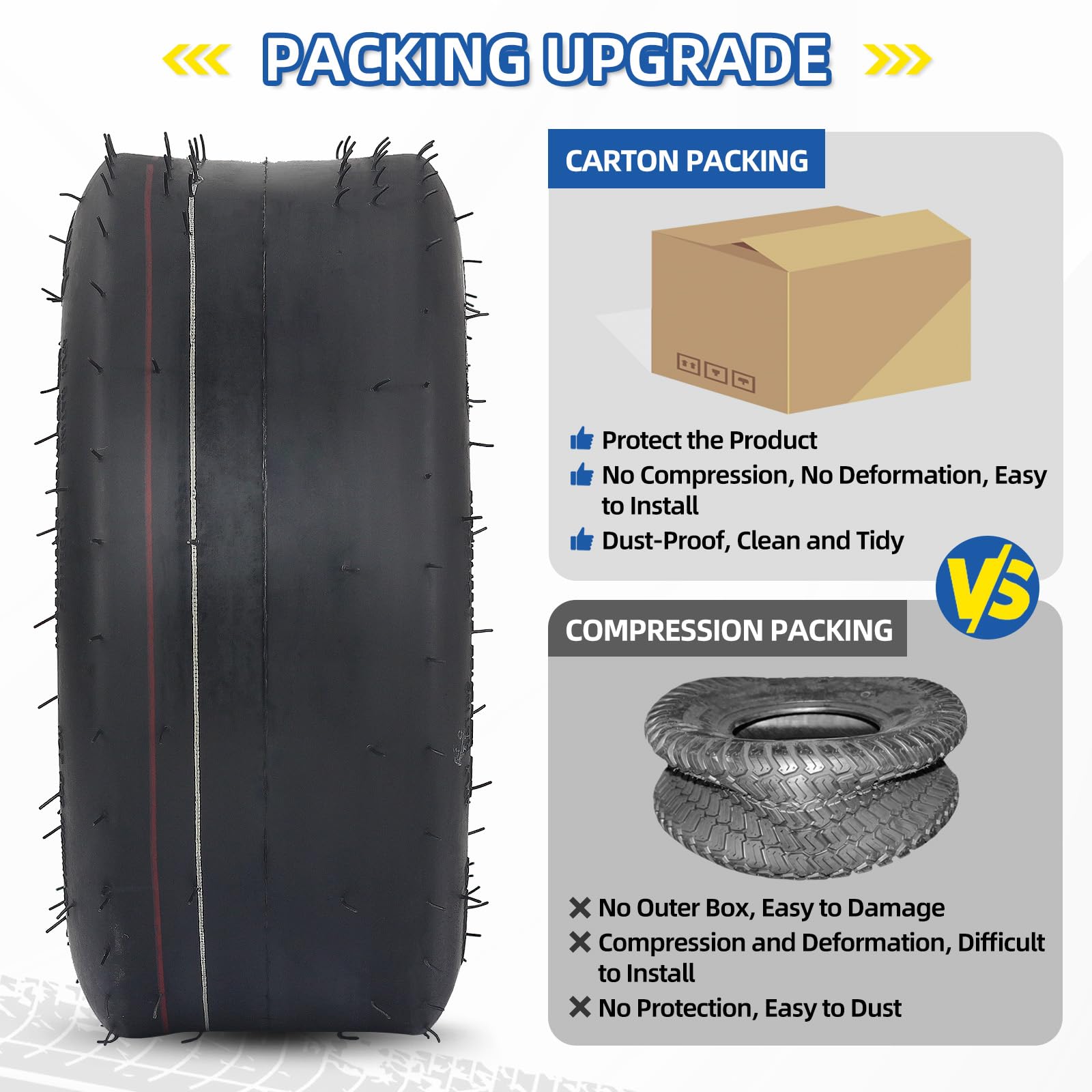 11x4.00-5 Tubeless Zero Turn Mower Tires, Riding Lawnmower Smooth Tread, 4 Ply(2 Pack)