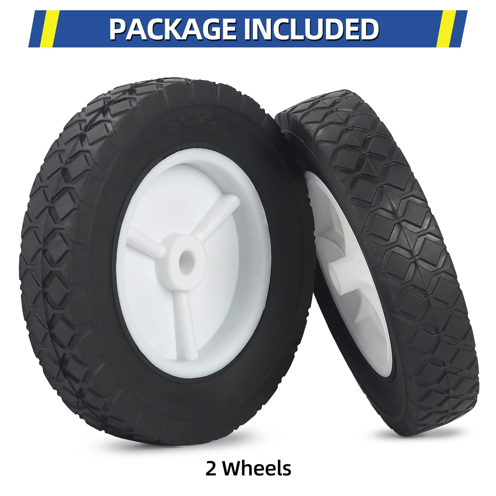 72-108 Replacement Wheels for Oregon, 8 Inch Wheels Fit for Radio Flyer Wagon BBQ Grill Craftsman AYP MTD Lawn Mower, Pack of 2