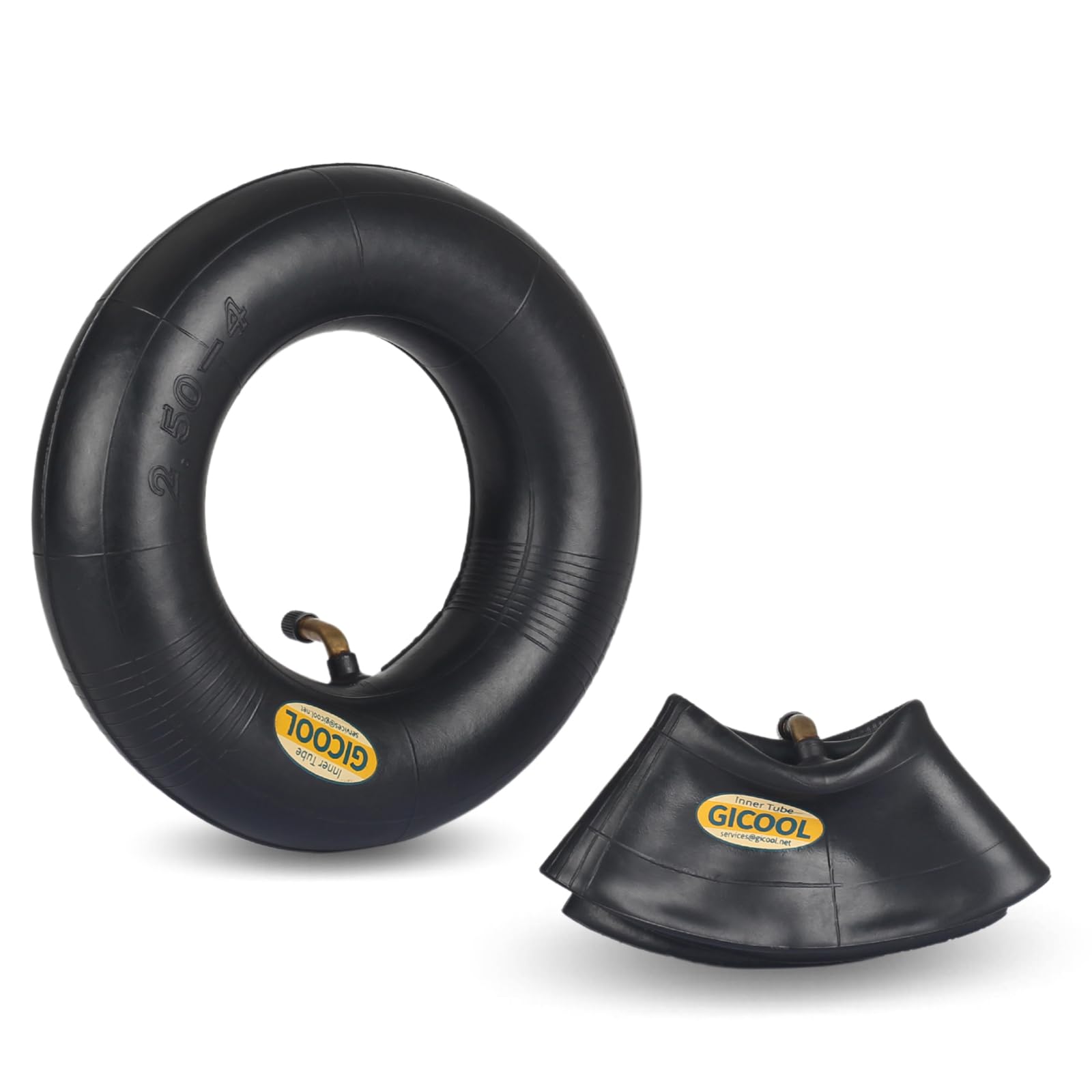 2.80/2.50-4 Inner Tubes, 2 Pack with TR87 Valve Stem, Heavy-Duty Inner Tubes, Replacement Tubes for Wheelbarrows, Hand Trucks, Dollies, Lawn Mowers, Scooters, Go Karts