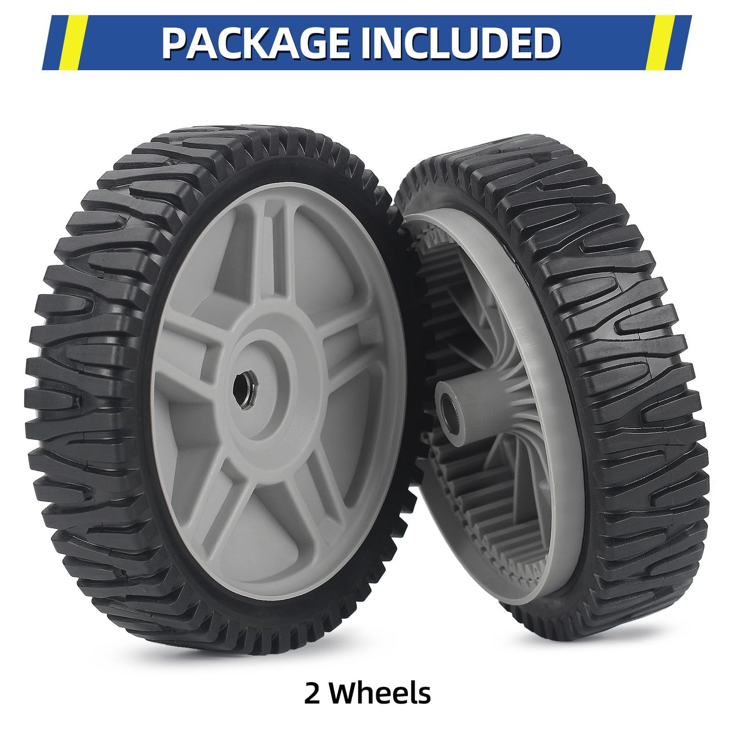 8 Inch Lawn Mower Front Wheels, Replacement 581009202, 193912X460 Wheels for Husqvarna Craftsman AYP, Pack of 2