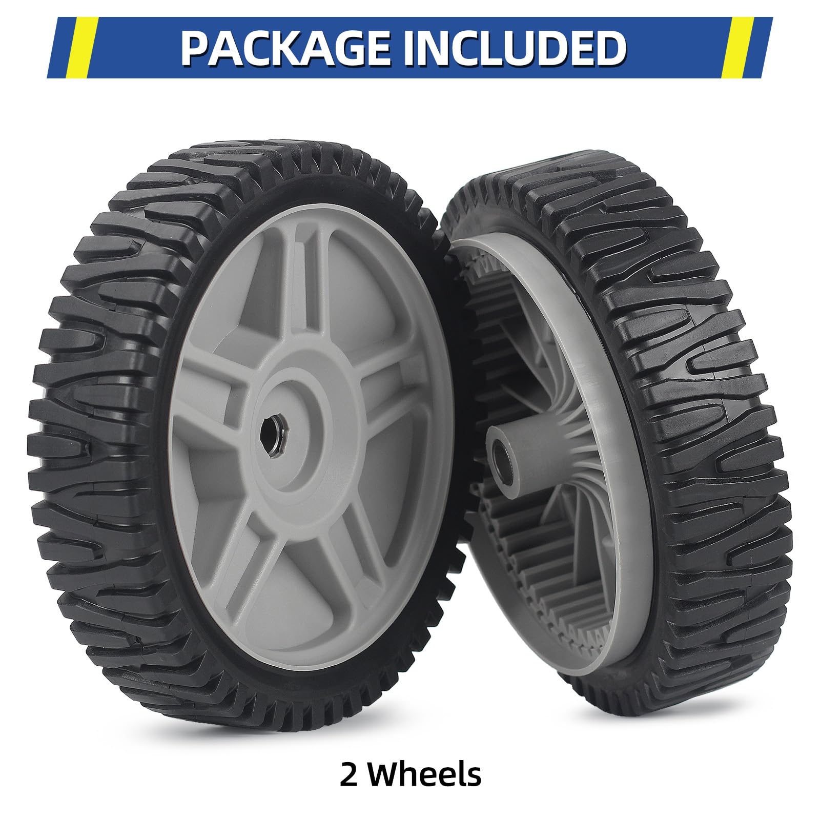 8 Inch Lawn Mower Front Wheels, Replacement 581009202, 193912X460 Wheels for Husqvarna Craftsman AYP, Pack of 2