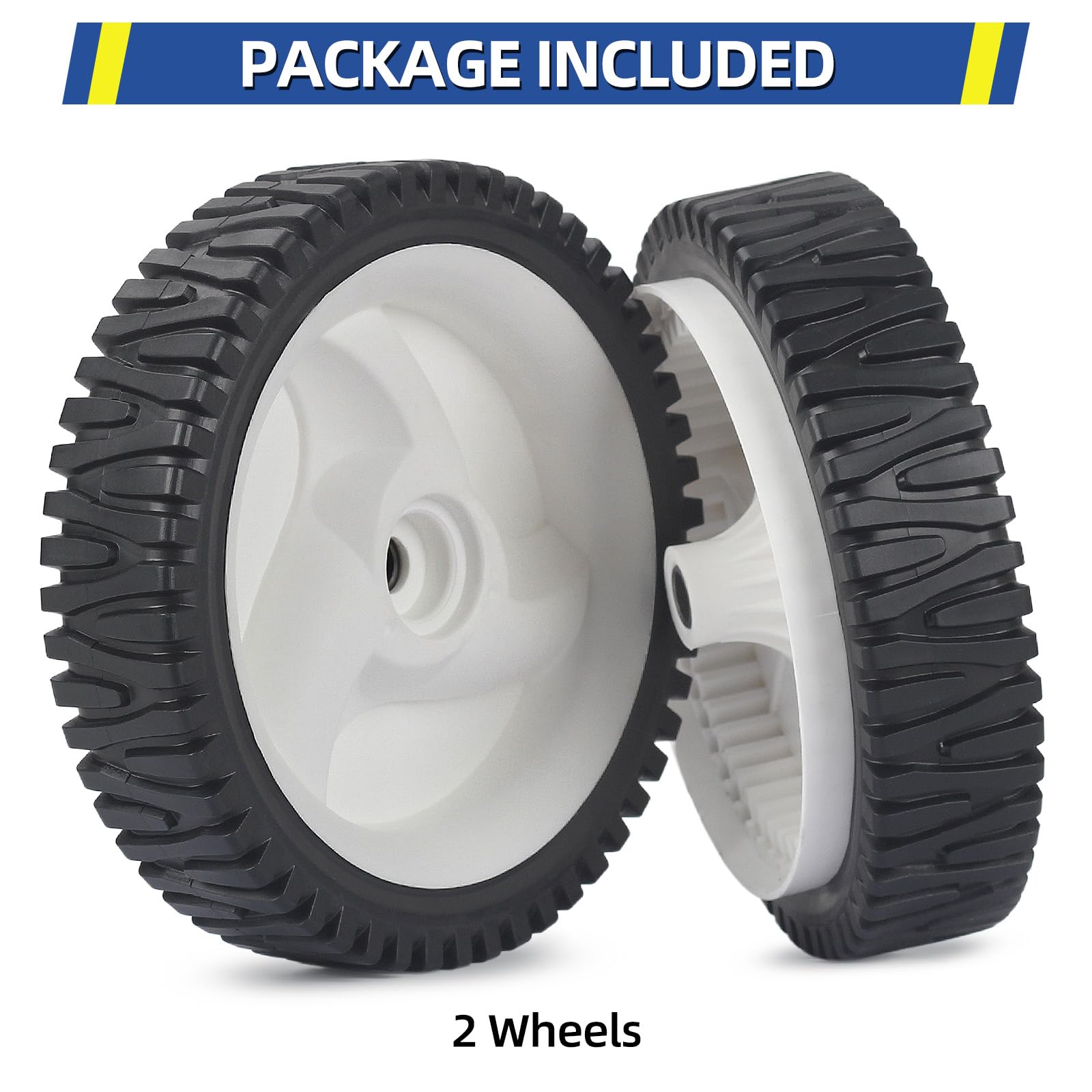 532403111 Lawn Mower Front Drive Wheels, Replacement 583719501 194231X460 Mower Wheels for Craftsman Husqvarna Pack of 2