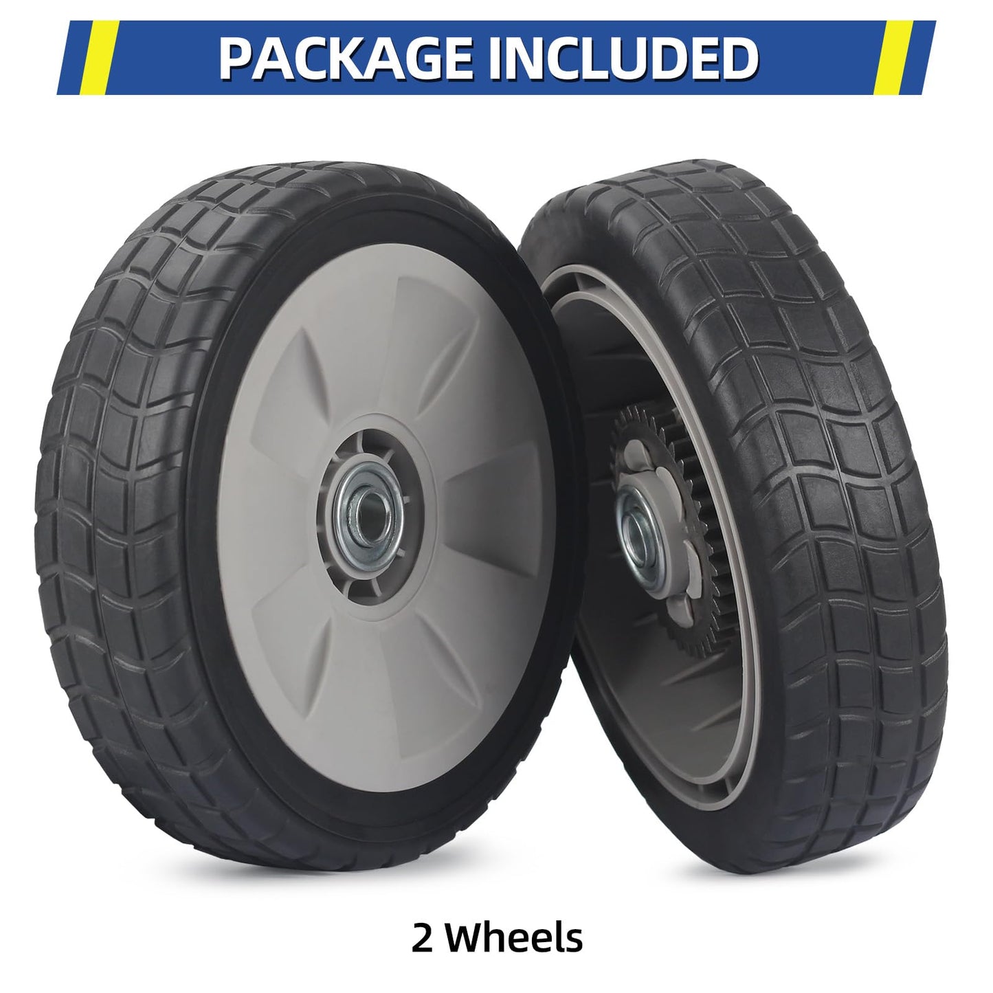 42710-VE2-M02ZE Rear Wheels, 8 Inch Wheels Fit for HRR216 HRS216 HRT216 Honda Walk-behind Lawn Mower, Pack of 2