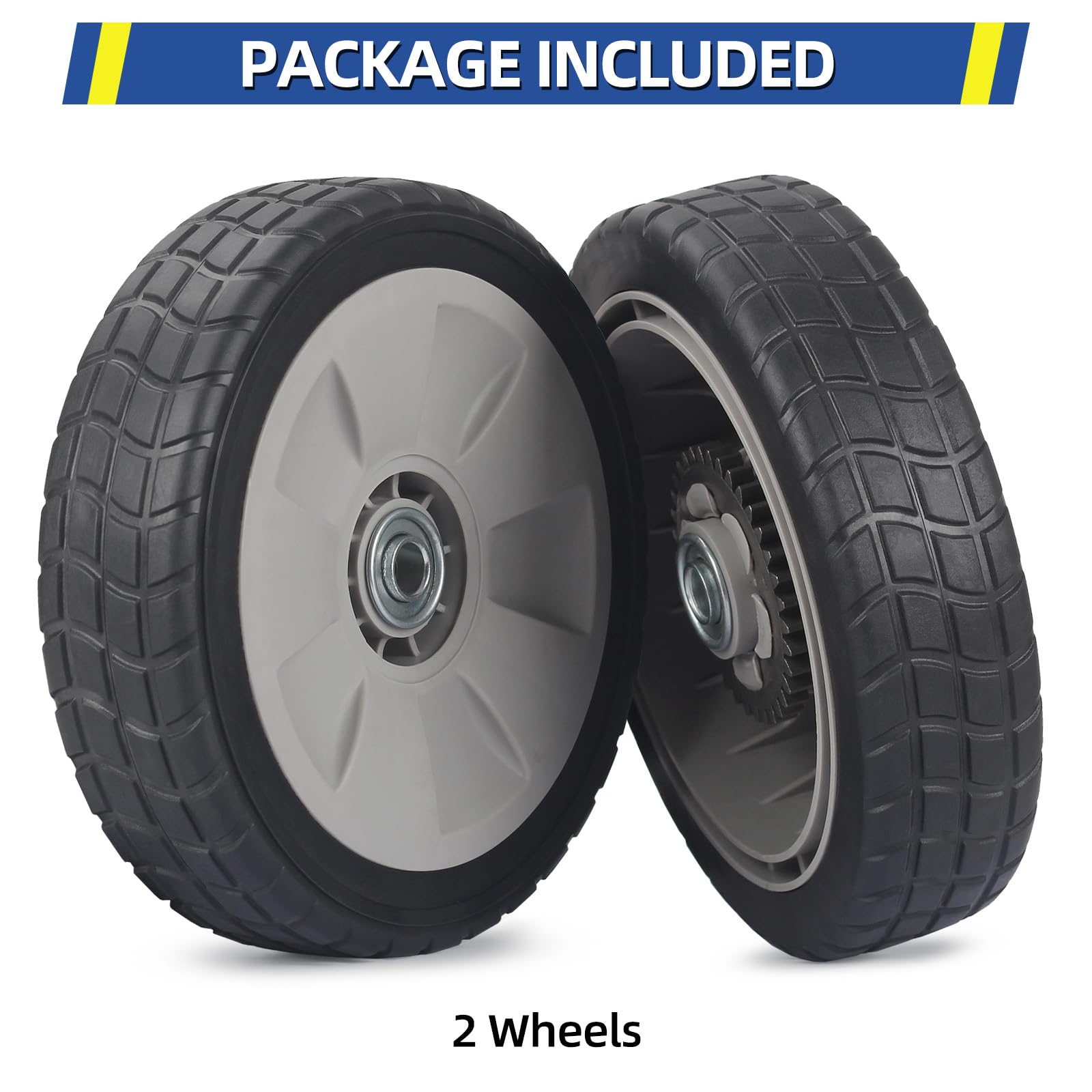 42710-VE2-M02ZE Rear Wheels, 8 Inch Wheels Fit for HRR216 HRS216 HRT216 Honda Walk-behind Lawn Mower, Pack of 2