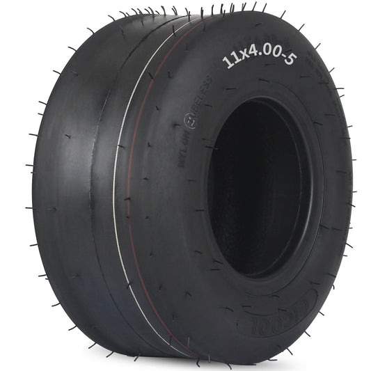 11x4.00-5 Tubeless Zero Turn Mower Tire, Riding Lawnmower Smooth Tread, 4 Ply