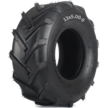 13x5.00-6 Tubeless Tiller Tire, 13x5-6 for Tractor Lawnmower Ag Tire, 2 Ply, Super Lug Pattern