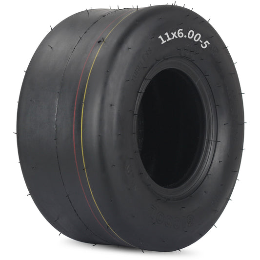11x6.00-5 Tubeless Zero Turn Mower Tire, Riding Lawnmower Smooth Tread, 4 Ply