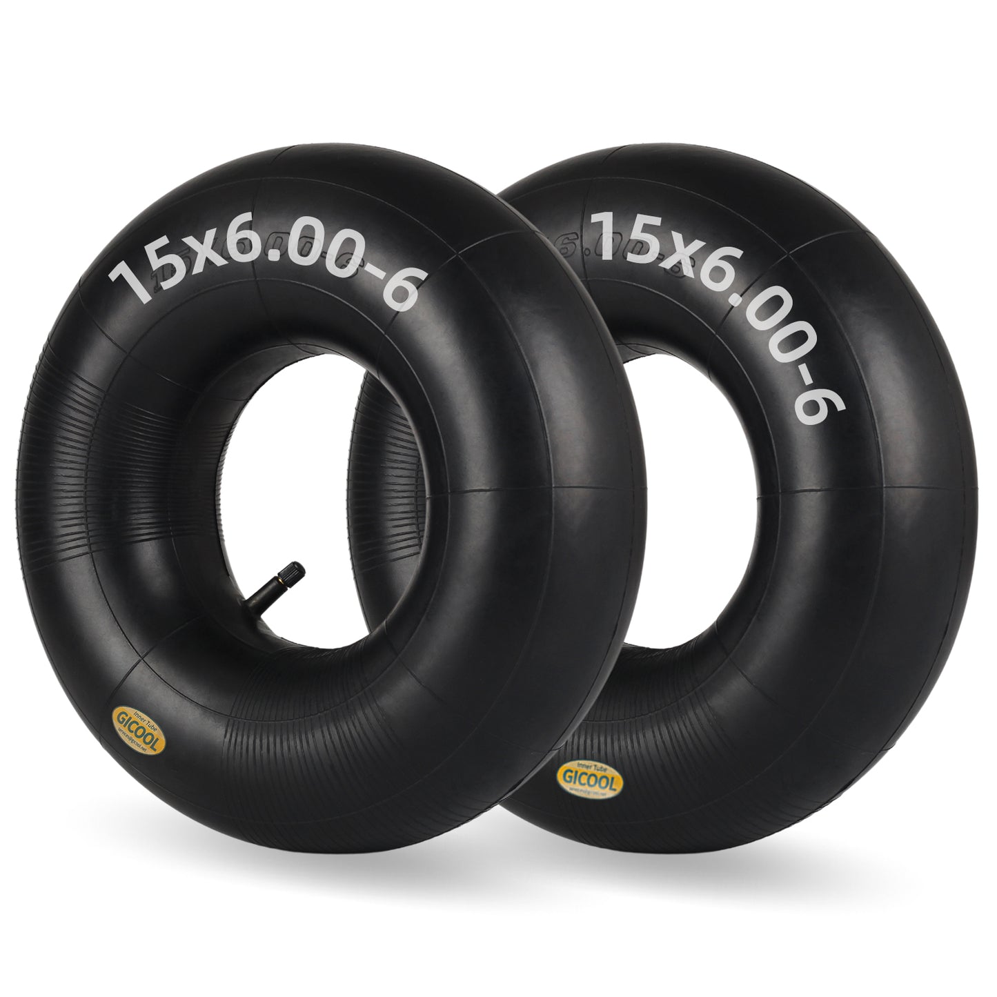 15x6.00-6 Inner Tube(2-Pack), Replacement Lawn Mower Tire Tubes, Heavy-Duty Inner Tube with TR-13 Valve Stem - for Ride-on Mower, Yard Trailers, Tractors, Go Karts, Golf Carts, ATVs and More