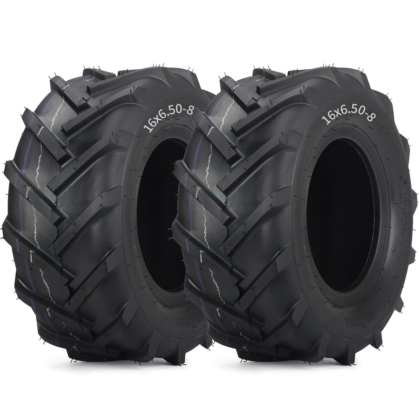 16x6.50-8 High-Traction Tubeless Tire, Agriculture Tractor Tire, 4 Ply, Super Lug AG Turf