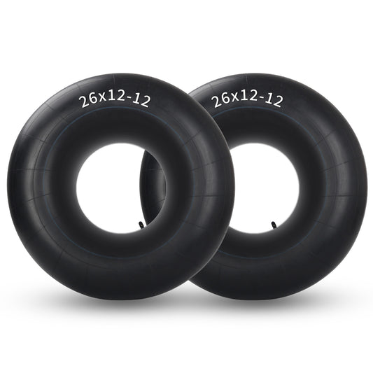 26x12-12 Butyl Inner Tubes, 2 Pack with TR13 Valve Stem, Heavy-Duty Inner Tubes, Replacement Tubes for ATV/UTV, Lawn Mowers, Garden Tractors and Golf Carts
