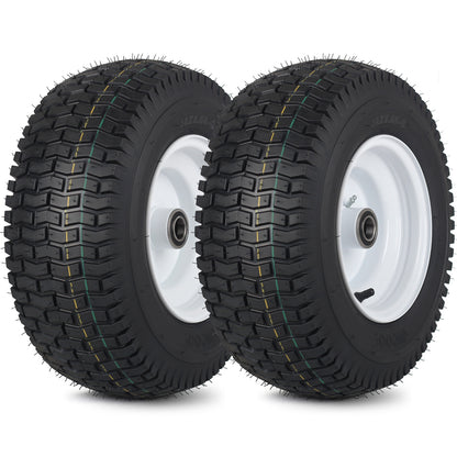 16x6.50-8 Lawn Mower Tubeless Tires, 1" Bearing, 4" Centered Hub