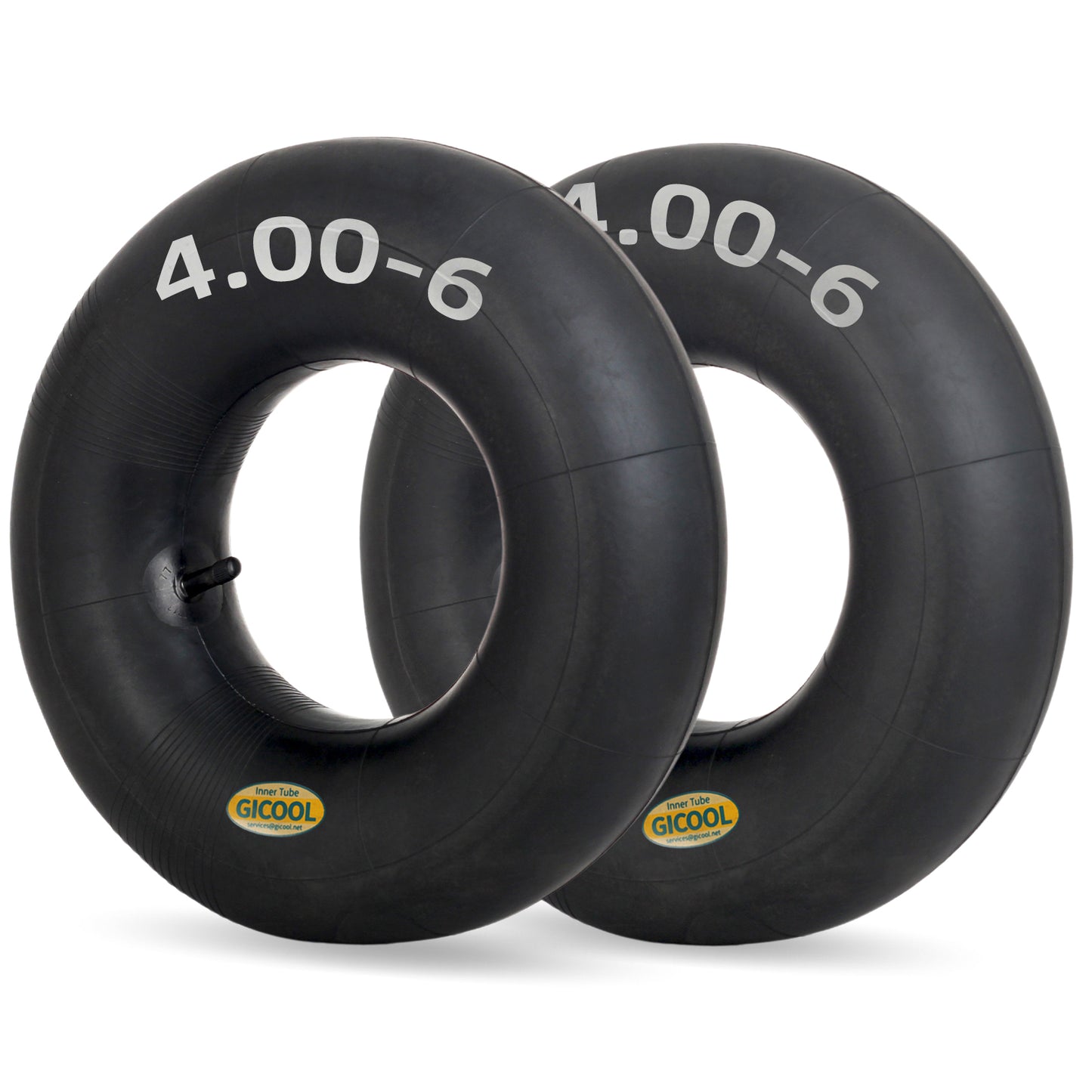 4.00-6 Replacement Inner Tube, 2 Pack with TR-13 Valve Stem, Heavy Duty, For 13" Tires Wheelbarrow Garden Utility Wagon Go Cart Lawn Mower