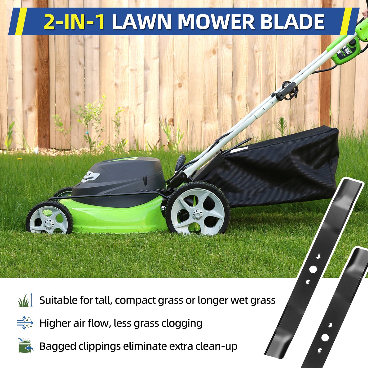 21" Mower Blade for Greenworks, Replaces MO40L03, MO48L4422, MO40L4413