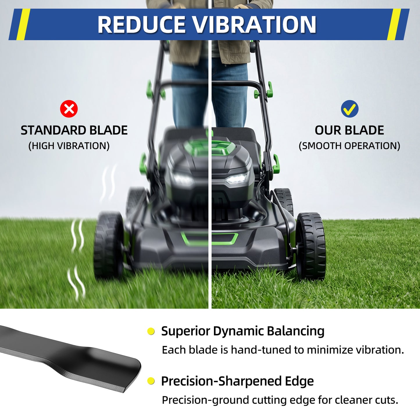 21" Mower Blade for Greenworks, Replaces MO40L03, MO48L4422, MO40L4413