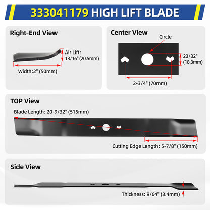 21" Mower Blade for Greenworks, Replaces MO40L03, MO48L4422, MO40L4413
