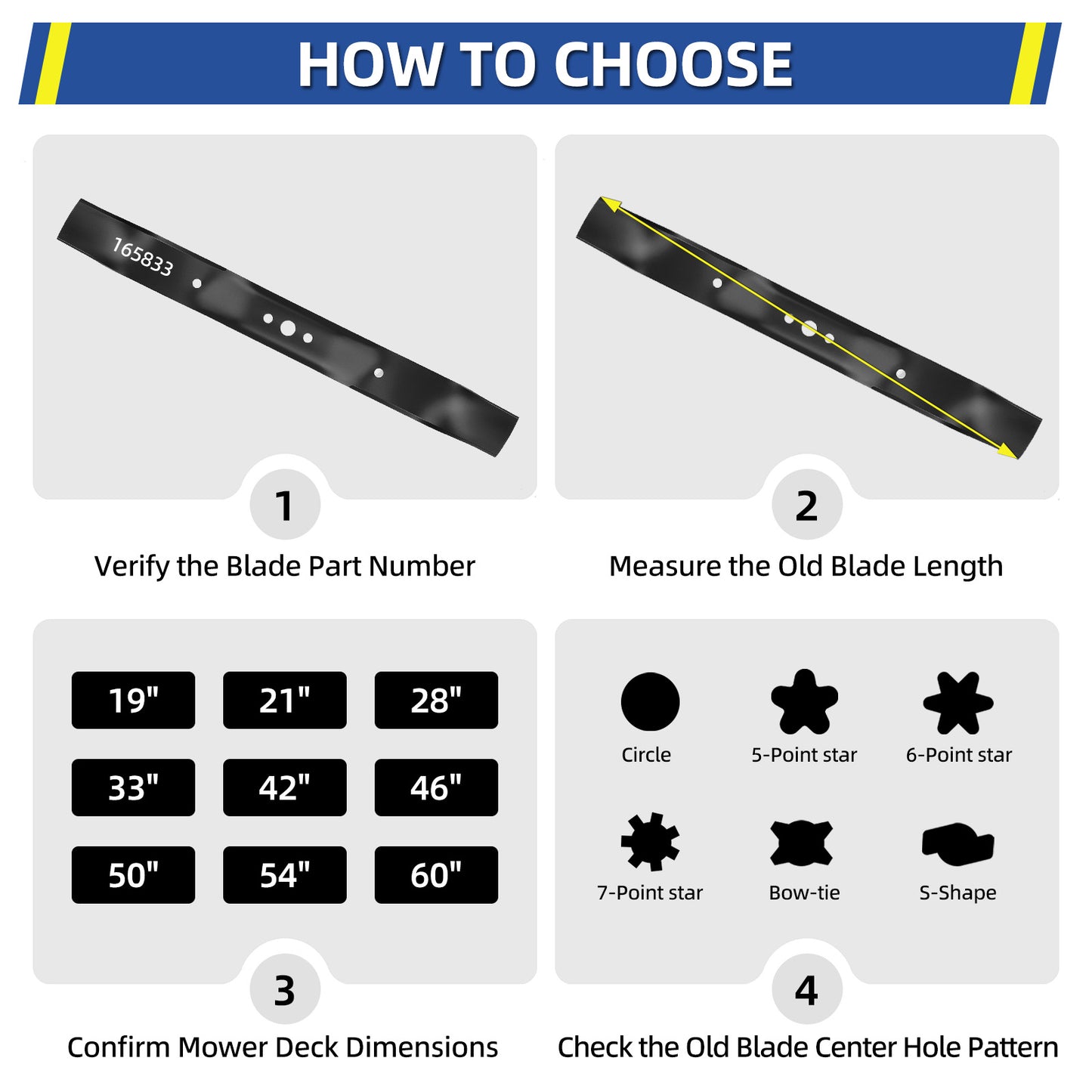 406712 Mulching Blade 21" Deck for Craftsman Husqvarna 532406712 165833 175064 189028 532189028