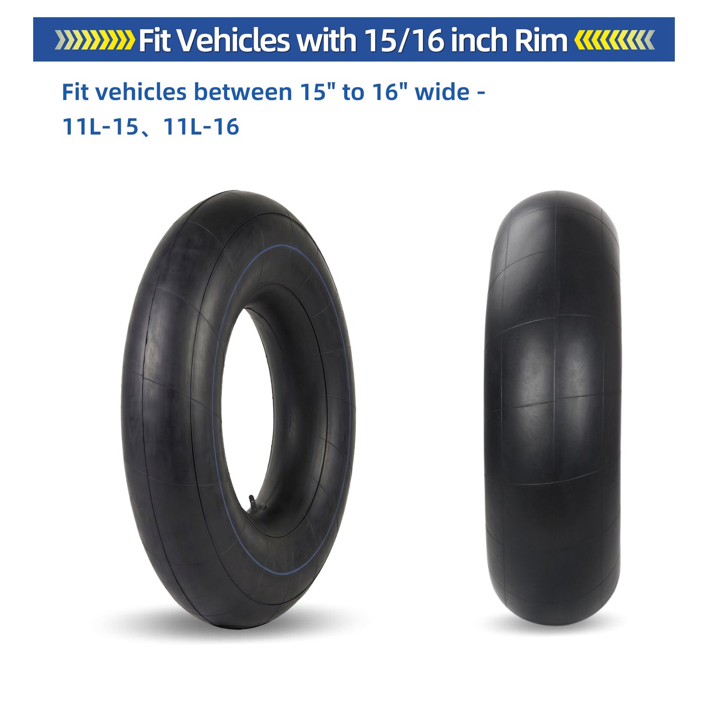 11L-15/11L-16 Butyl Inner Tube, 1 Pack with TR15 Valve Stem, Heavy-Duty Inner Tube, Replacement Tube for Farm Tractor, Implements and Farm Wagons