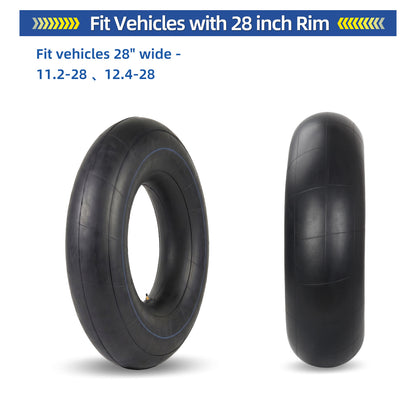 11.2-28/12.4-28 Butyl Inner Tube, 1 Pack with TR218A Valve Stem, Heavy-Duty Inner Tube, Replacement Tube for Farm Tractor, Backhoe and Industrial Equipment