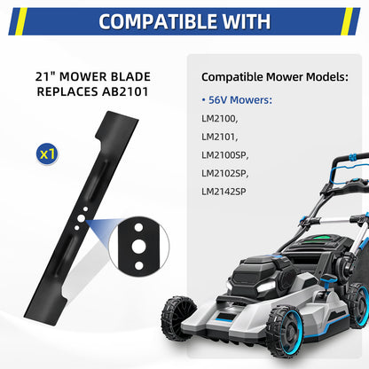 LM2100SP 21" Blade for 56V Lawn Mower, Fits LM2100SP LM2101 LM2102SP LM2142SP LM2114, OEM AB2101